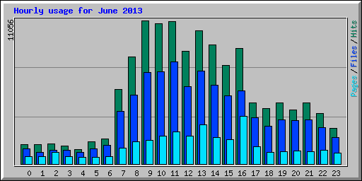 Hourly usage for June 2013