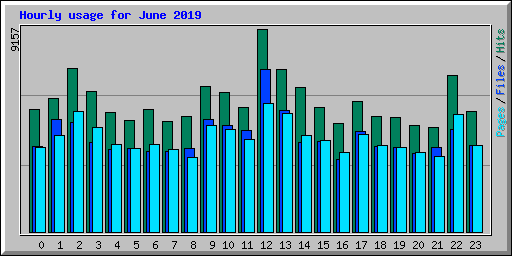 Hourly usage for June 2019