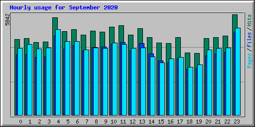 Hourly usage for September 2020