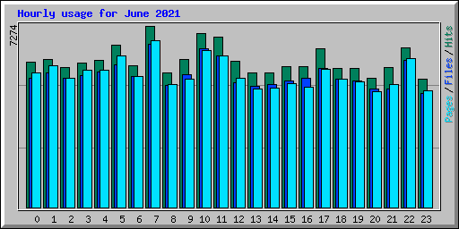 Hourly usage for June 2021
