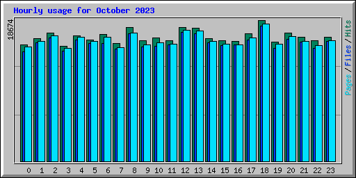 Hourly usage for October 2023