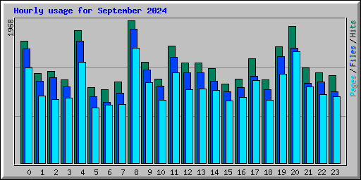 Hourly usage for September 2024