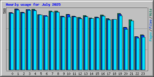 Hourly usage for July 2025
