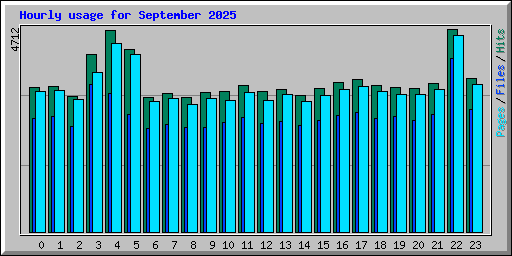 Hourly usage for September 2025