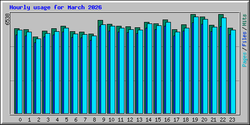 Hourly usage for March 2026